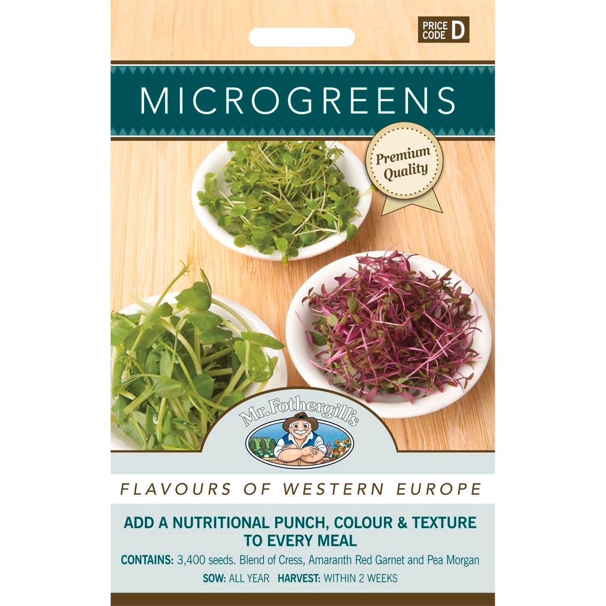 Mr Fothergill Microgreens Flavours of West Europe Seeds 2 Weeks Growth