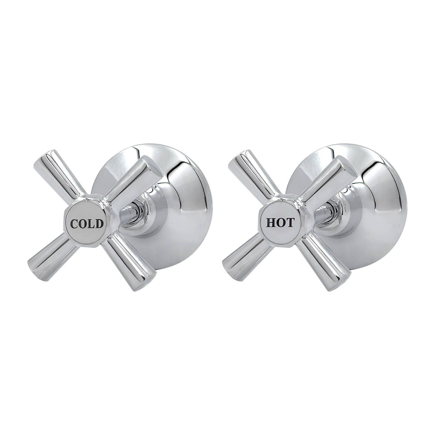 Shaw Mason Chrome 1/2 Turn Easy Clean Wall Top Assembly - Pair - 67 x 117mm