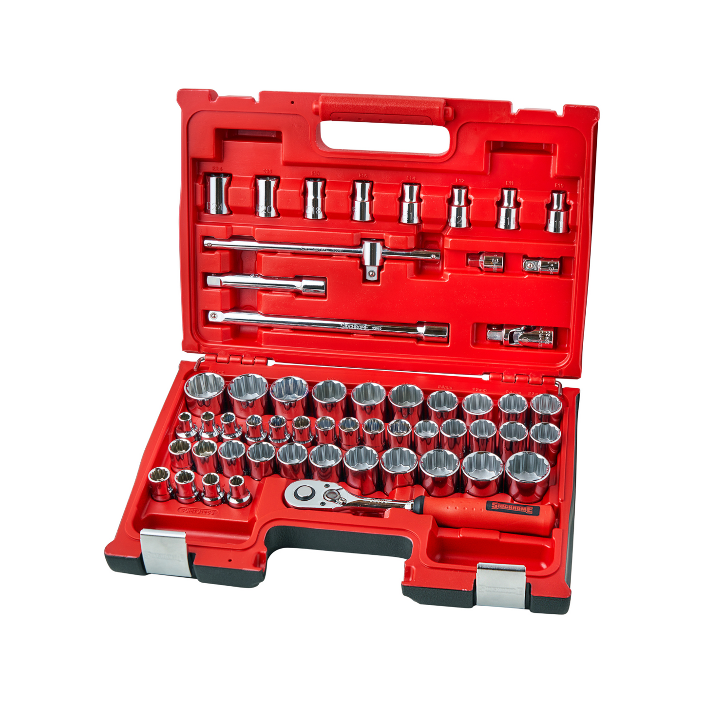 Sidchrome Socket Set - 55 Piece - 1/2" Drive - 280 x 85 x 415mm