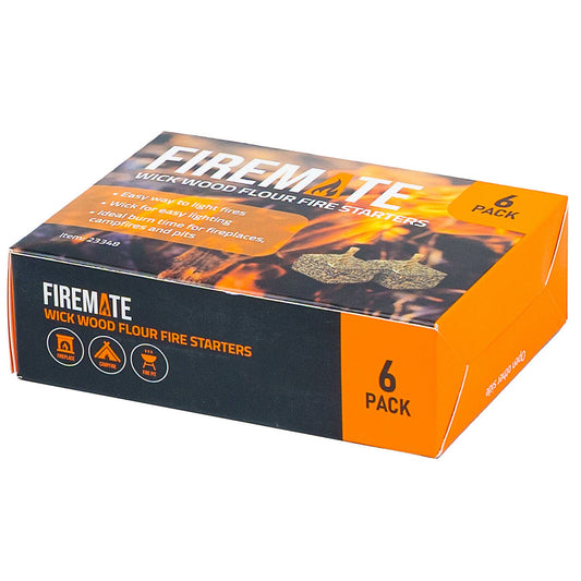 Firemate Wick Wood Flour Fire Starters - 6 Pack
