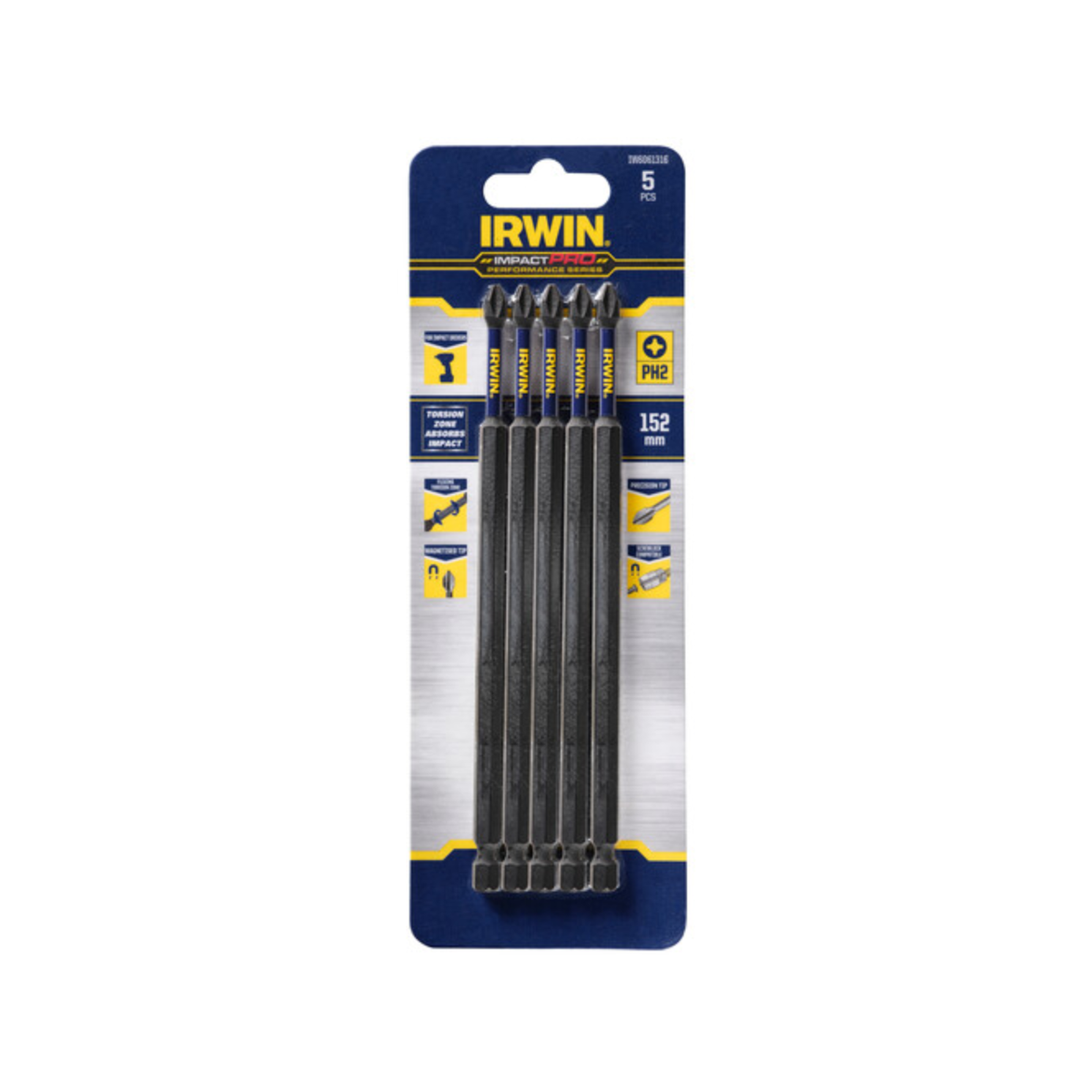 Irwin Impact Pro Performance Bits 152mm PH2 5 Pack