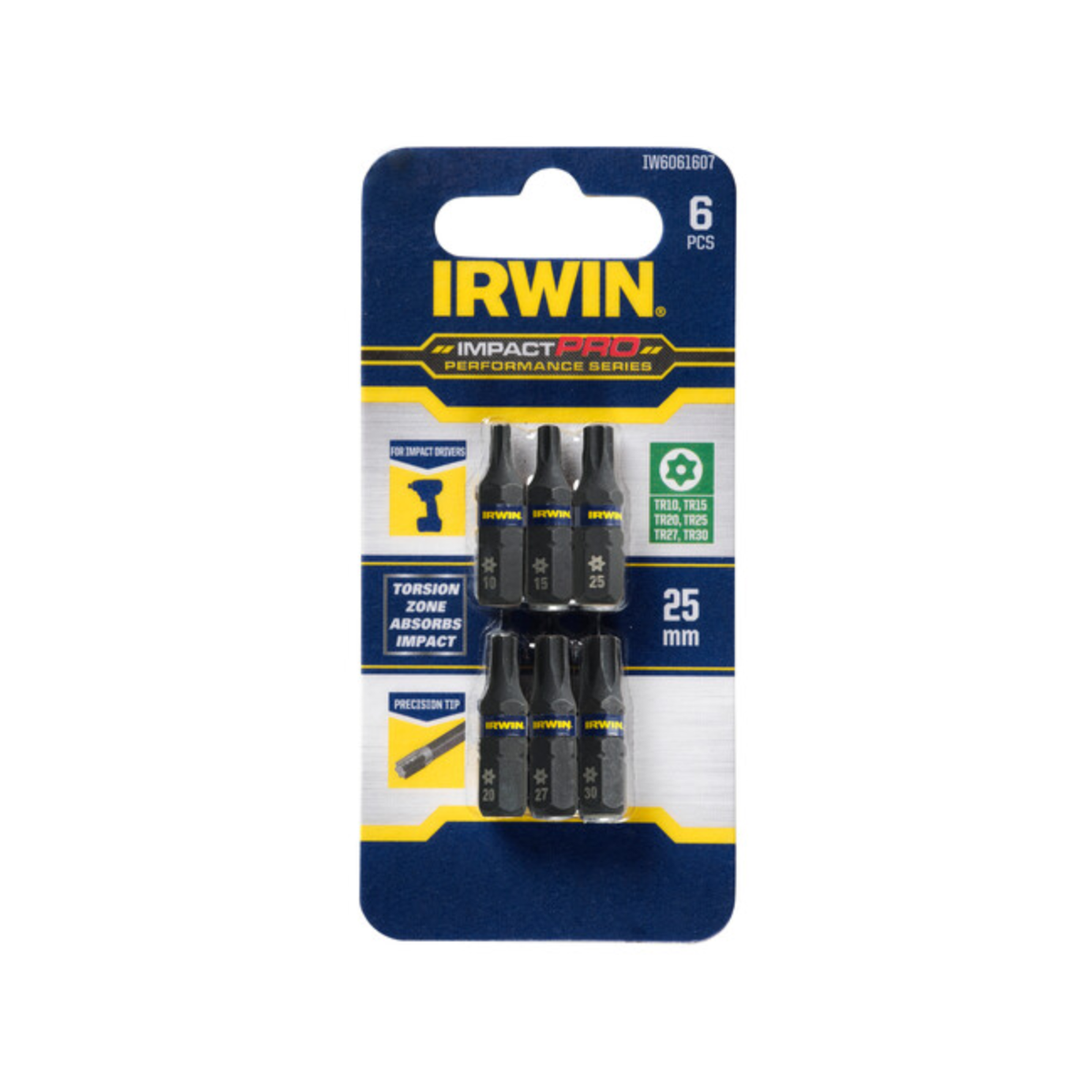 Irwin Impact Pro Performance Bits 25mm 6 Piece
