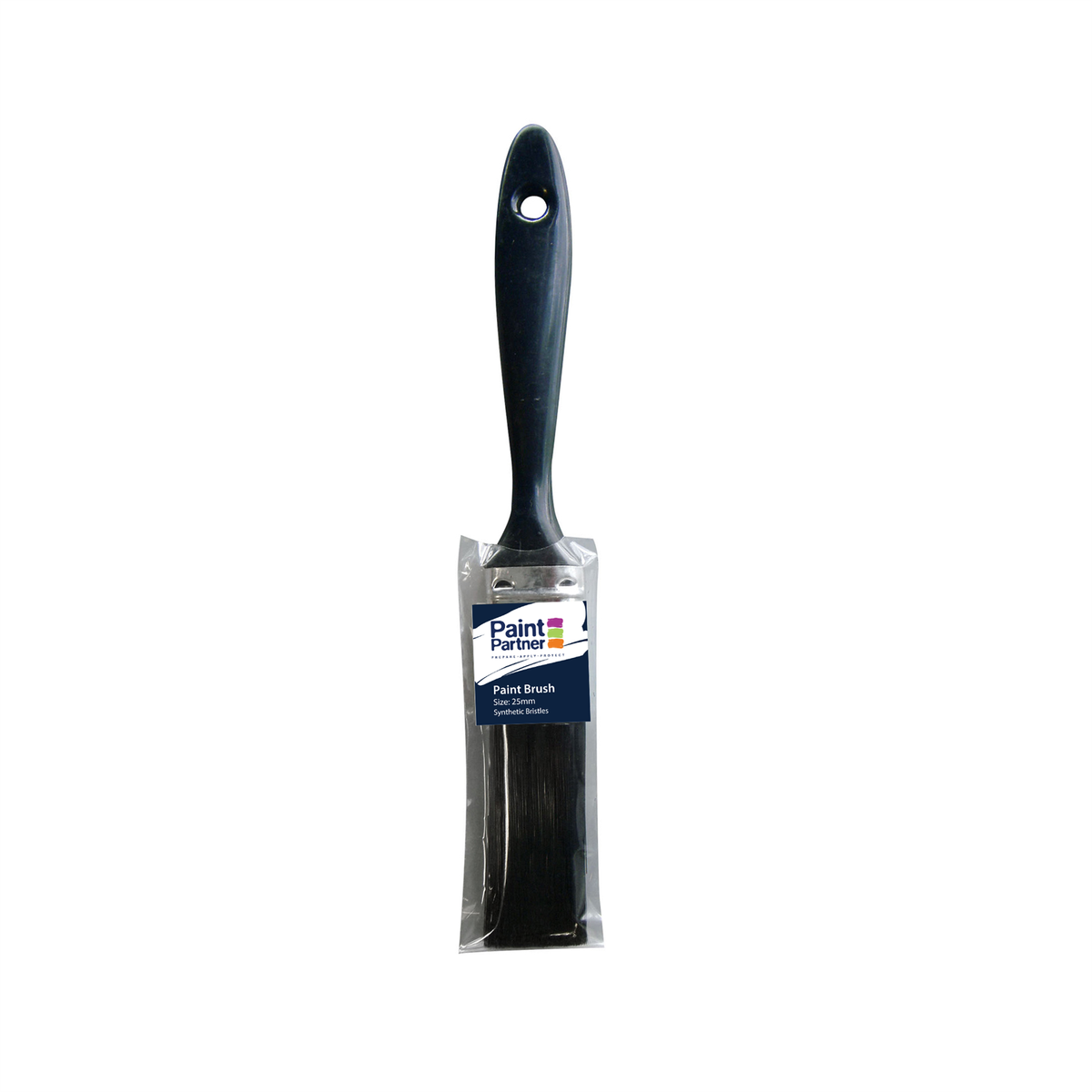 Paint Partner 25mm Synthetic Paint Brush Flat Plastic Handle Economical