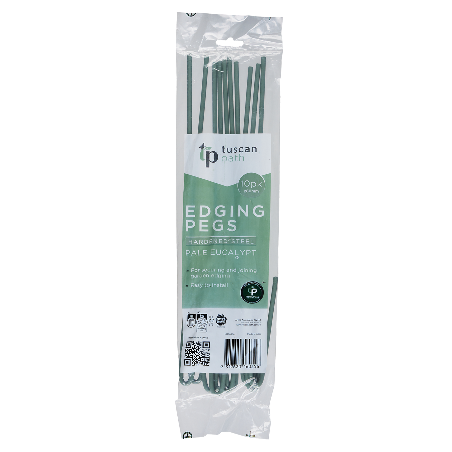 Tuscan Path 280mm Eucalypt Garden Edging Pegs - 10 Pack
