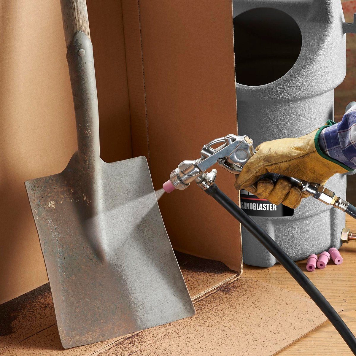 Ozito 23kg Portable Sandblaster - Metal Plastic - Durable Lightweight Design