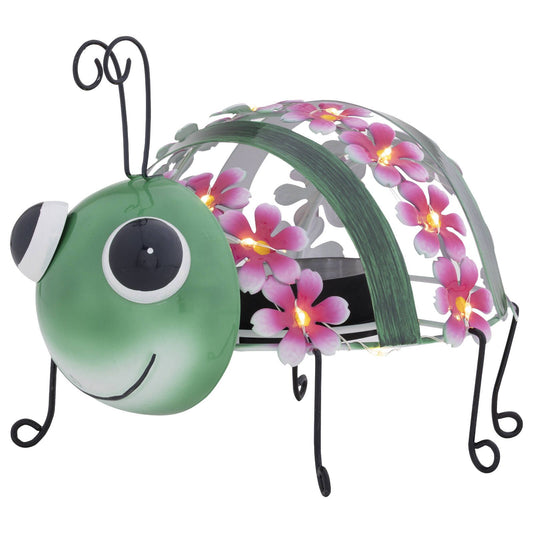 Click Solar Metal Animal Light Grasshopper - 190 x 210mm