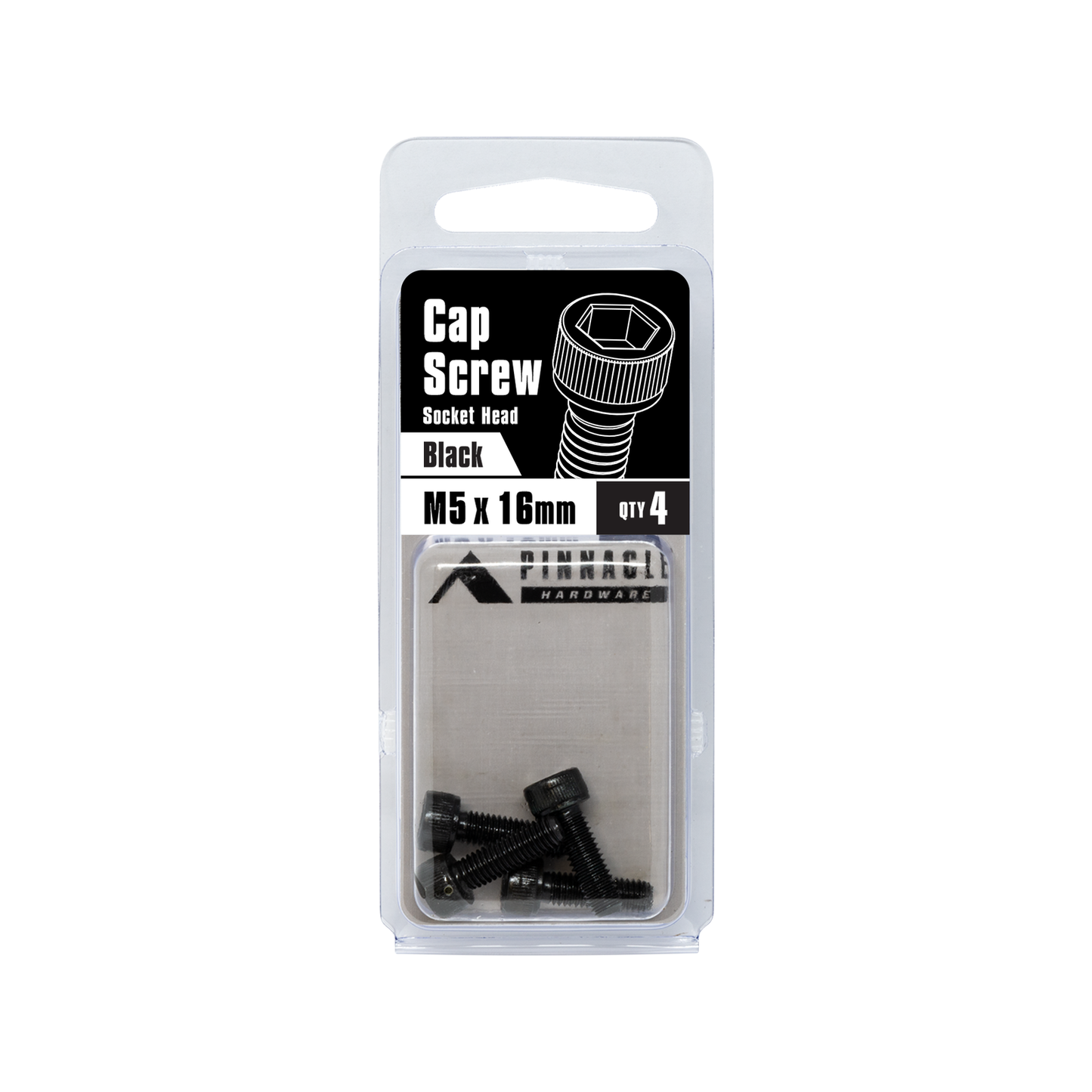 Pinnacle Black Oxide Socket Head Cap Screws - M5 x 16mm - 4 Pack