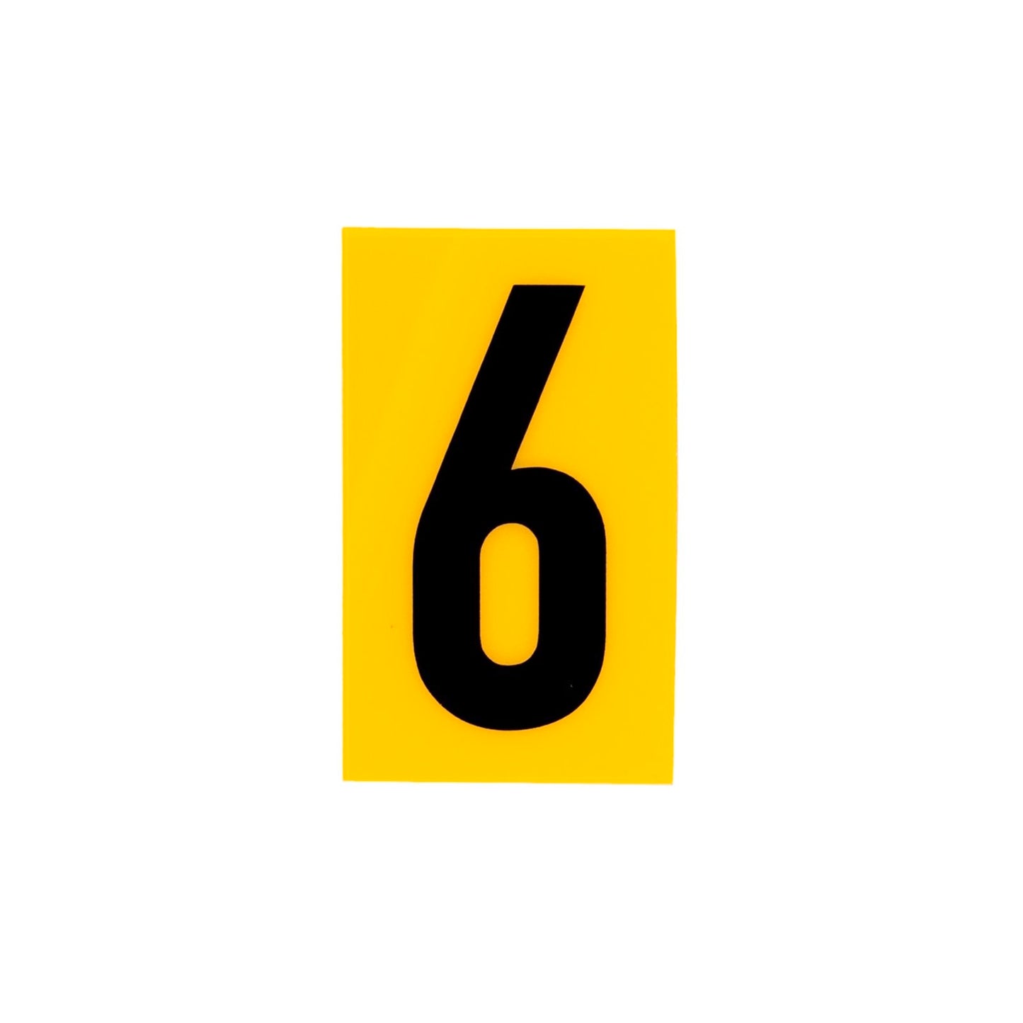 Sandleford Self Adhesive House Number 6 - 60mm - Yellow