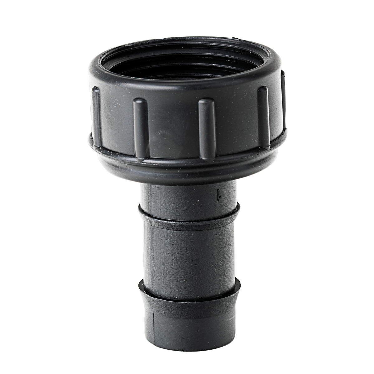 K Rain 25mm Tap Adaptor with 19mm Barb - Black - 90mm x 40mm x 120mm