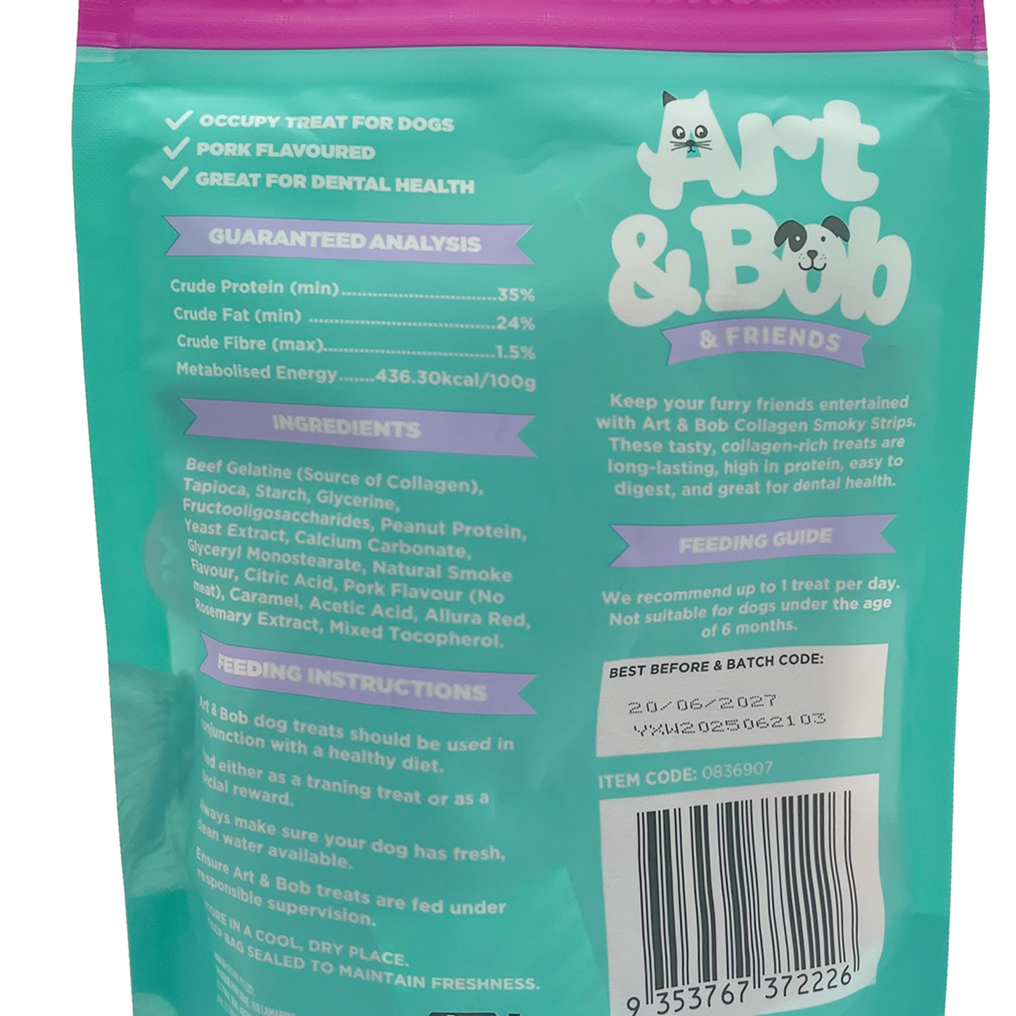 Art Bob Collagen Bacon Dog Treat - 100g