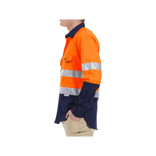 Tradie XL Hi Vis Orange Reflective Long Sleeve Shirt