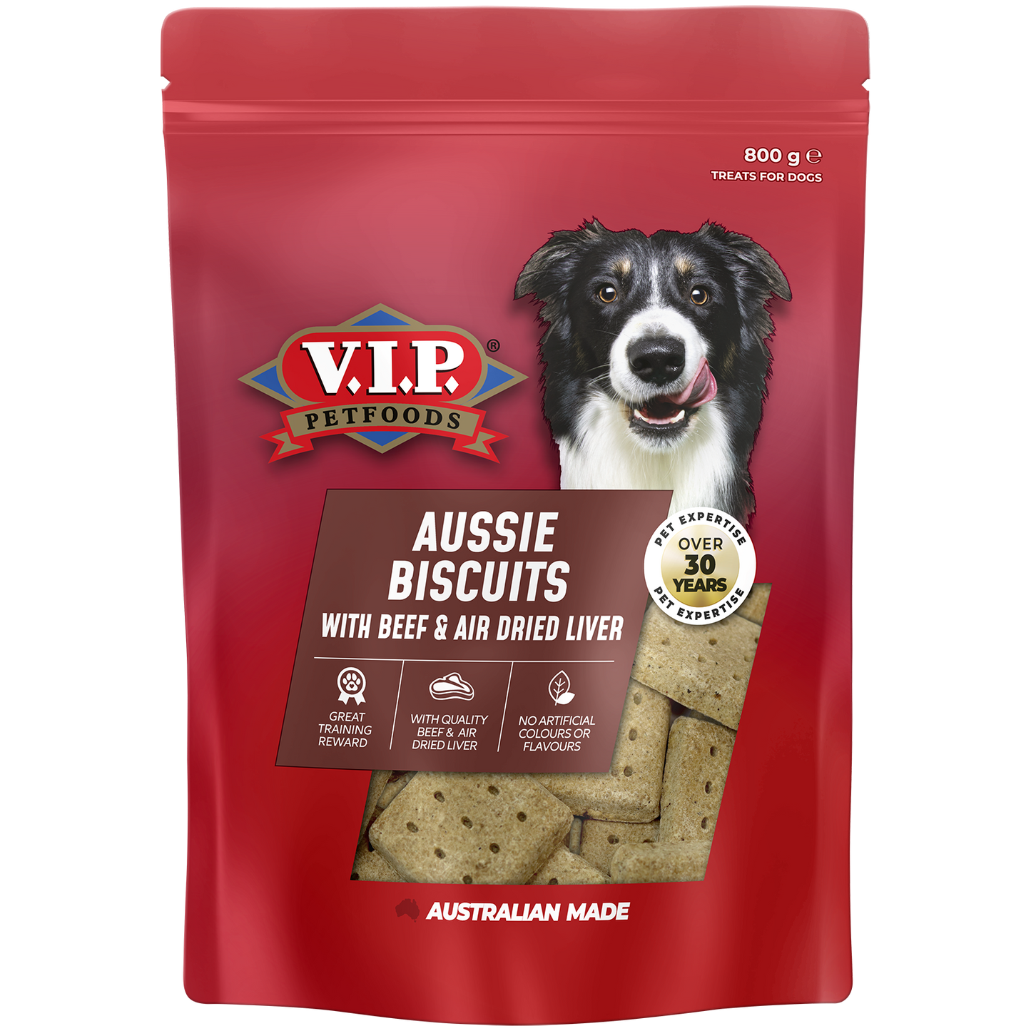 Vip Liver Dog Treat Biscuits - 800g - Beef