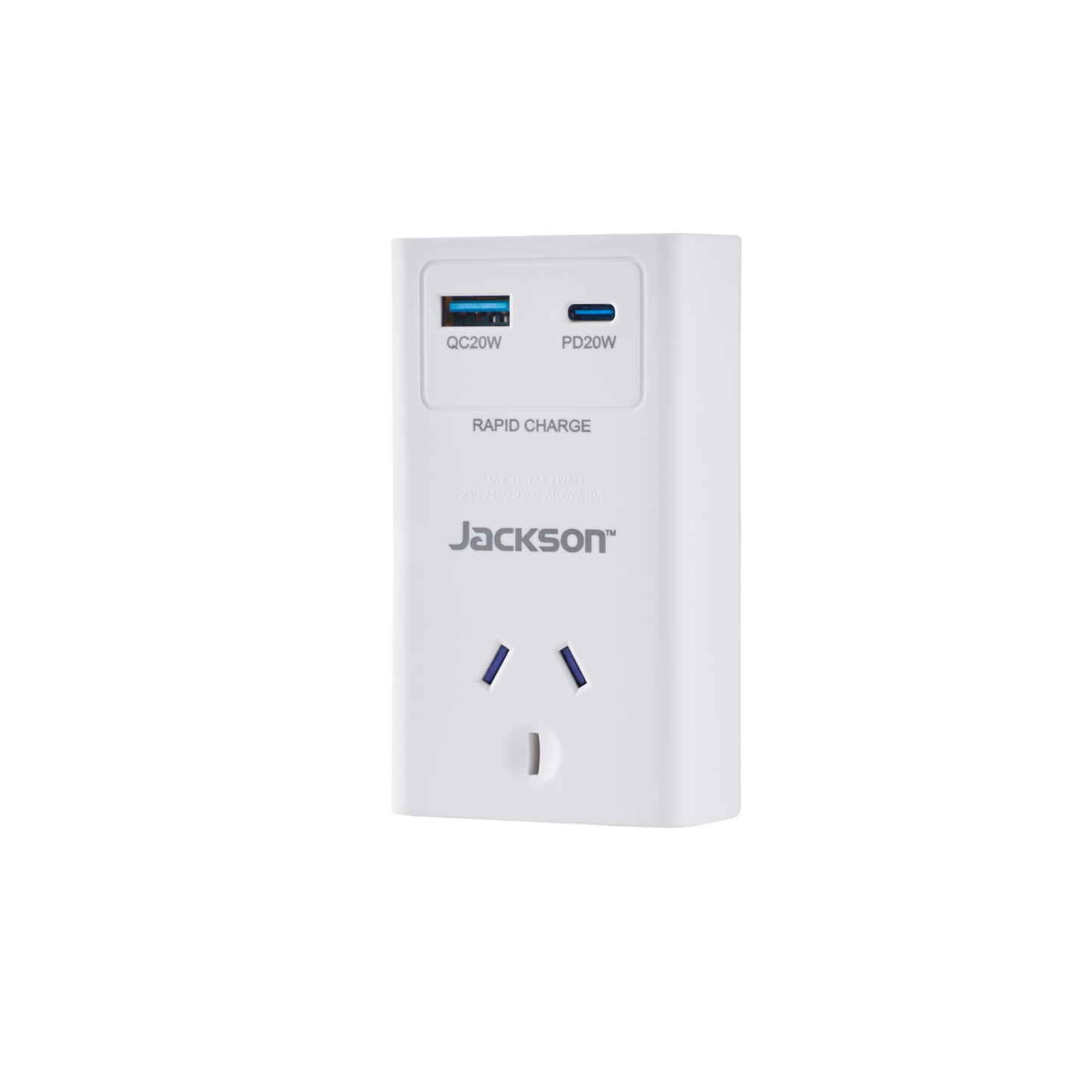 Jackson Outlet Adaptor - 1 - USB-C & USB-A - 20W - White