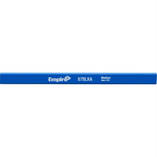 Empire Carpenters Pencil 10 Pack - Medium Graphite - Blue - Easy Grip