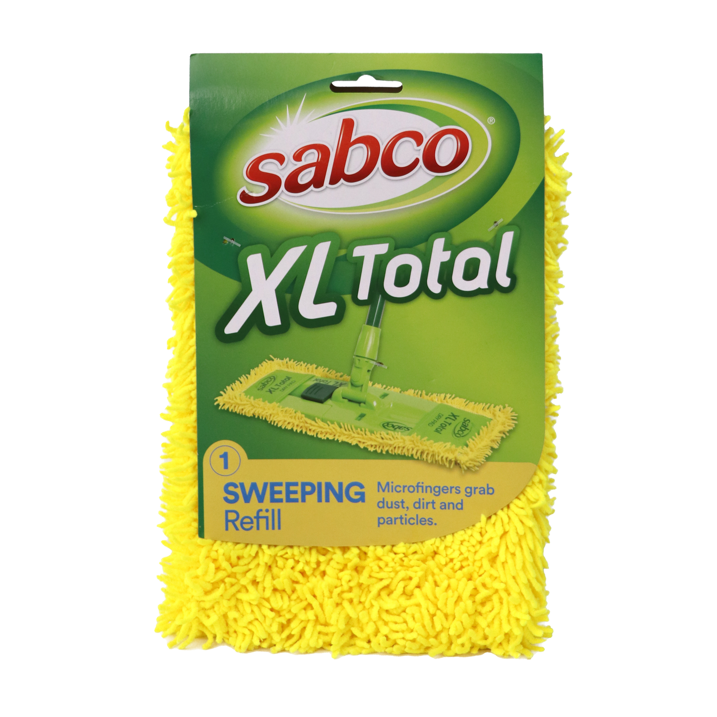 Sabco XL Total Microfibre Mop Dry Pad Refill - 193mm - Yellow