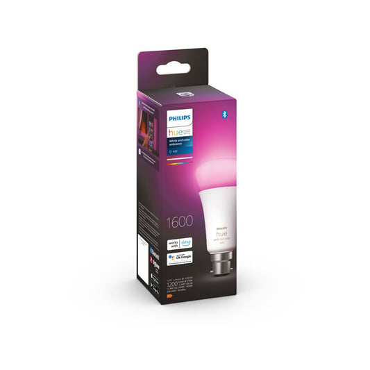 Philips Hue A67 B22 Smart Globe - 1600Lm - Colour - 15W