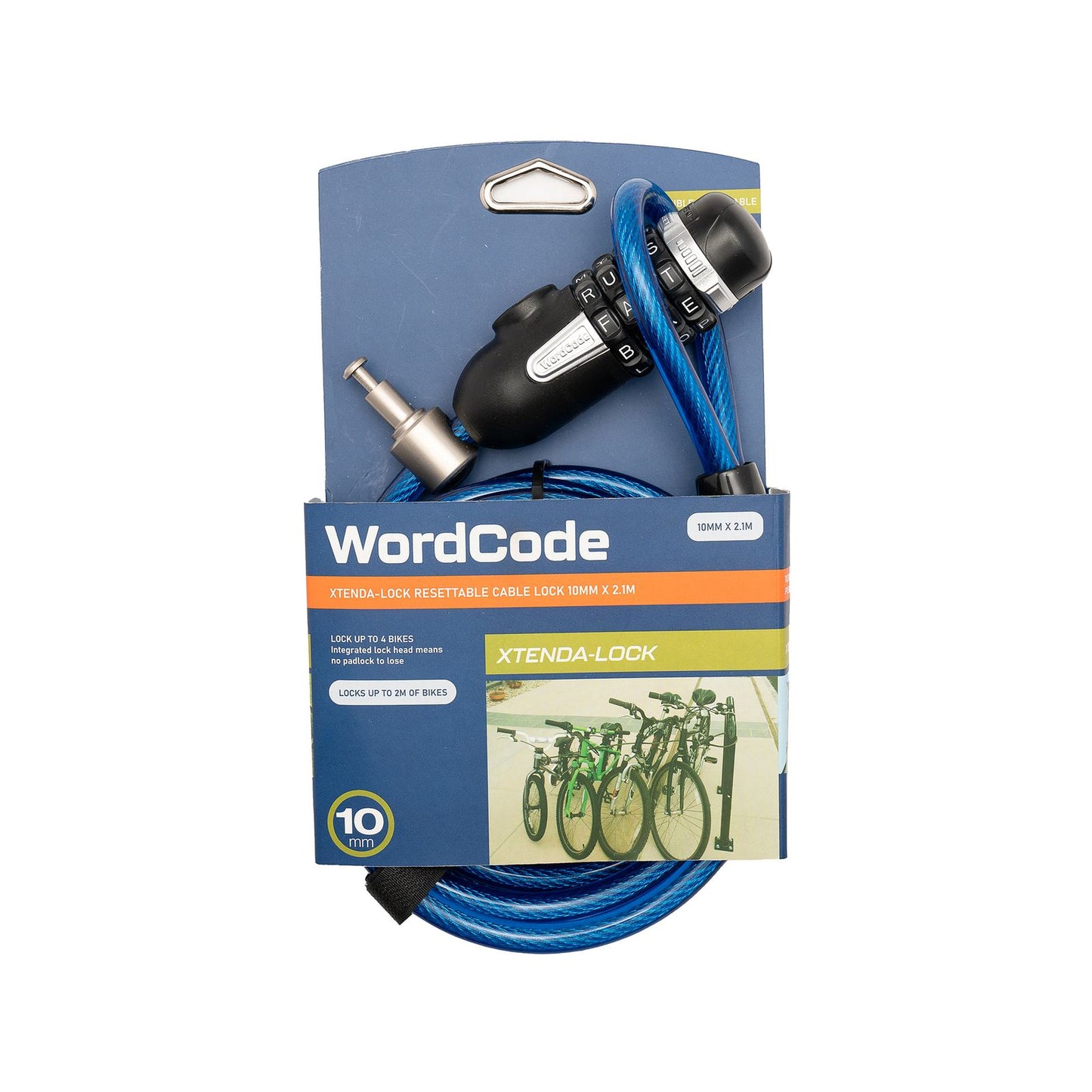 Wordcode Xtenda Resettable Bikelock - 10mm x 2.1m