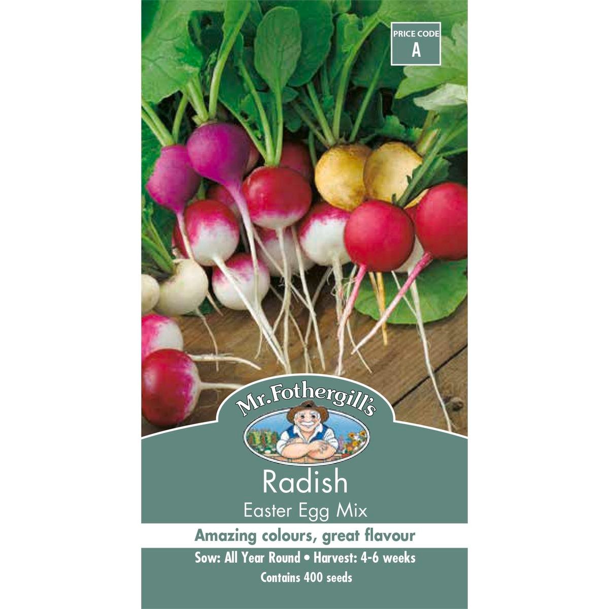 Mr Fothergill Radish Easter Egg Mix Seeds - 6 Weeks - Easy To Grow