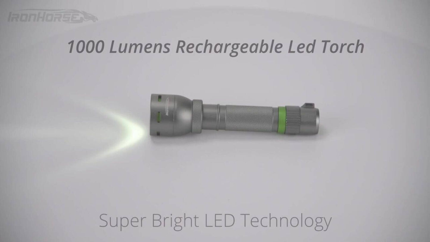 Ironhorse Rechargeable Torch - 1000 Lumen