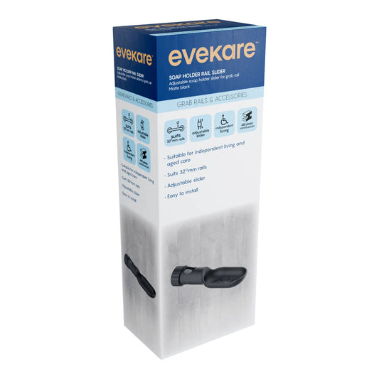 Evekare Soap Holder - 32mm - Matte Black - 95 x 210 x 61mm