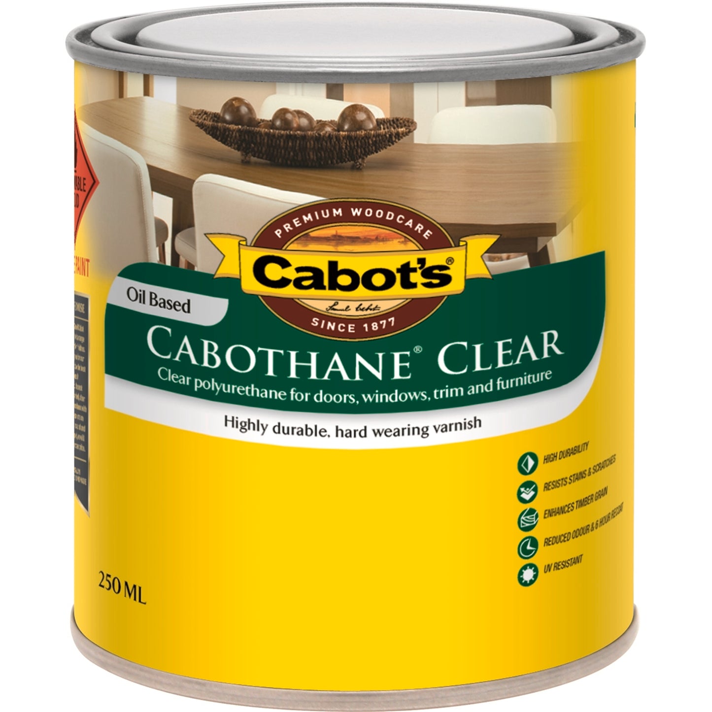 Cabot's Cabothane Matt Oil Based Polyurethane Timber Varnish - 250ml