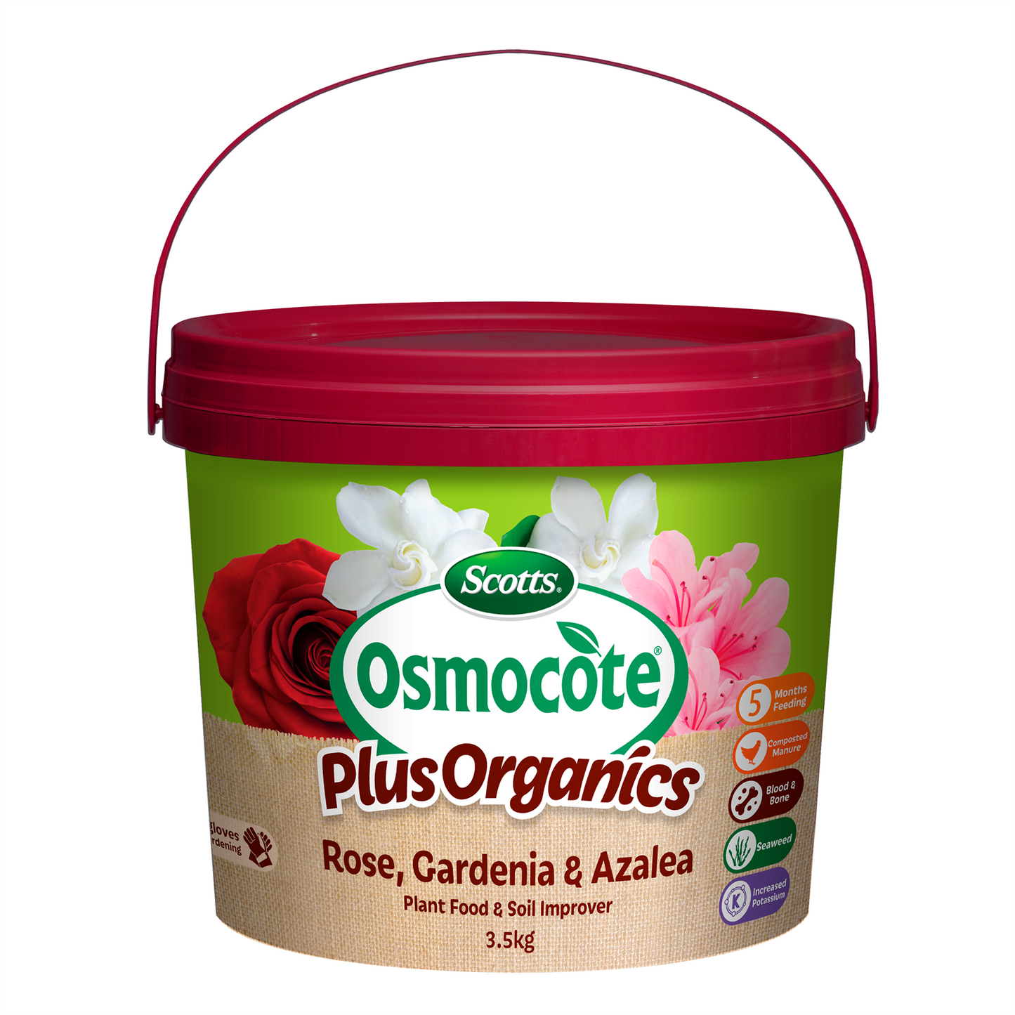 Scotts Osmocote Plus Organics - Rose, Gardenia & Azalea Plant Food & Soil Improver, 3.5kg