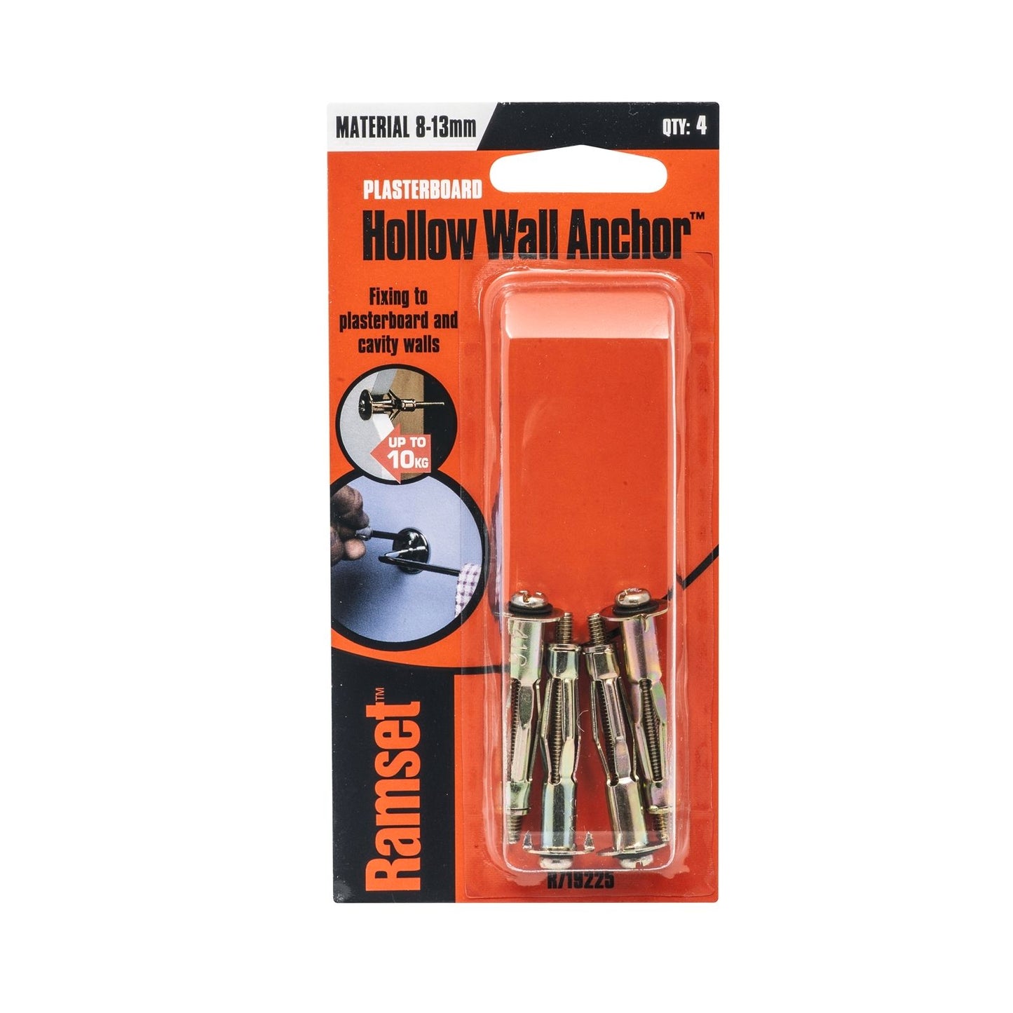 Ramset Hollow Wall Anchor - 16mm - 4 Pack