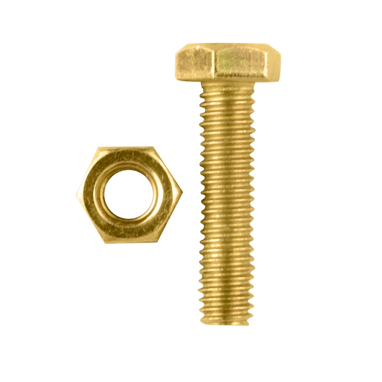 Pinnacle M6 x 25mm Yellow Zinc Hi Tensile Hex Bolt and Nut - 10 Pack
