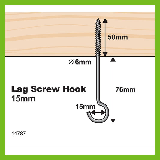 Everhang Lag Screw 127mm Steel Zinc Plated