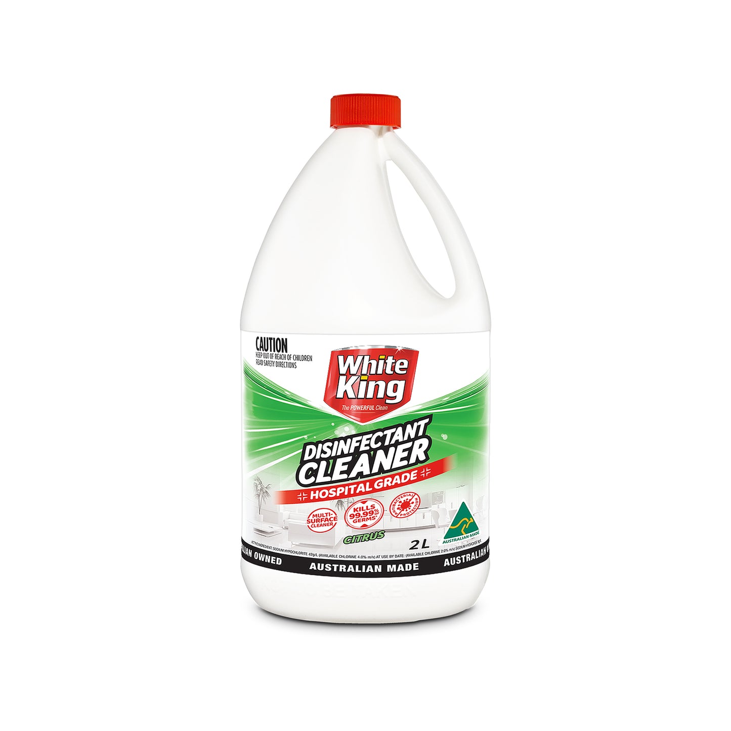 White King Disinfectant Cleaner - Hospital Grade - 2L