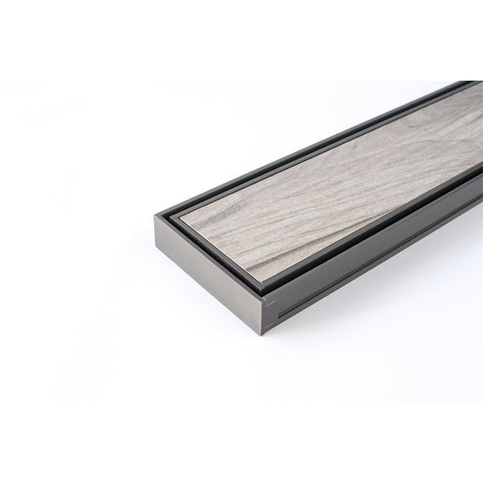 Grates 2 Go Tile Insert Shower Grate - 1250mm x 100mm x 25mm - UPVC - UV Rated
