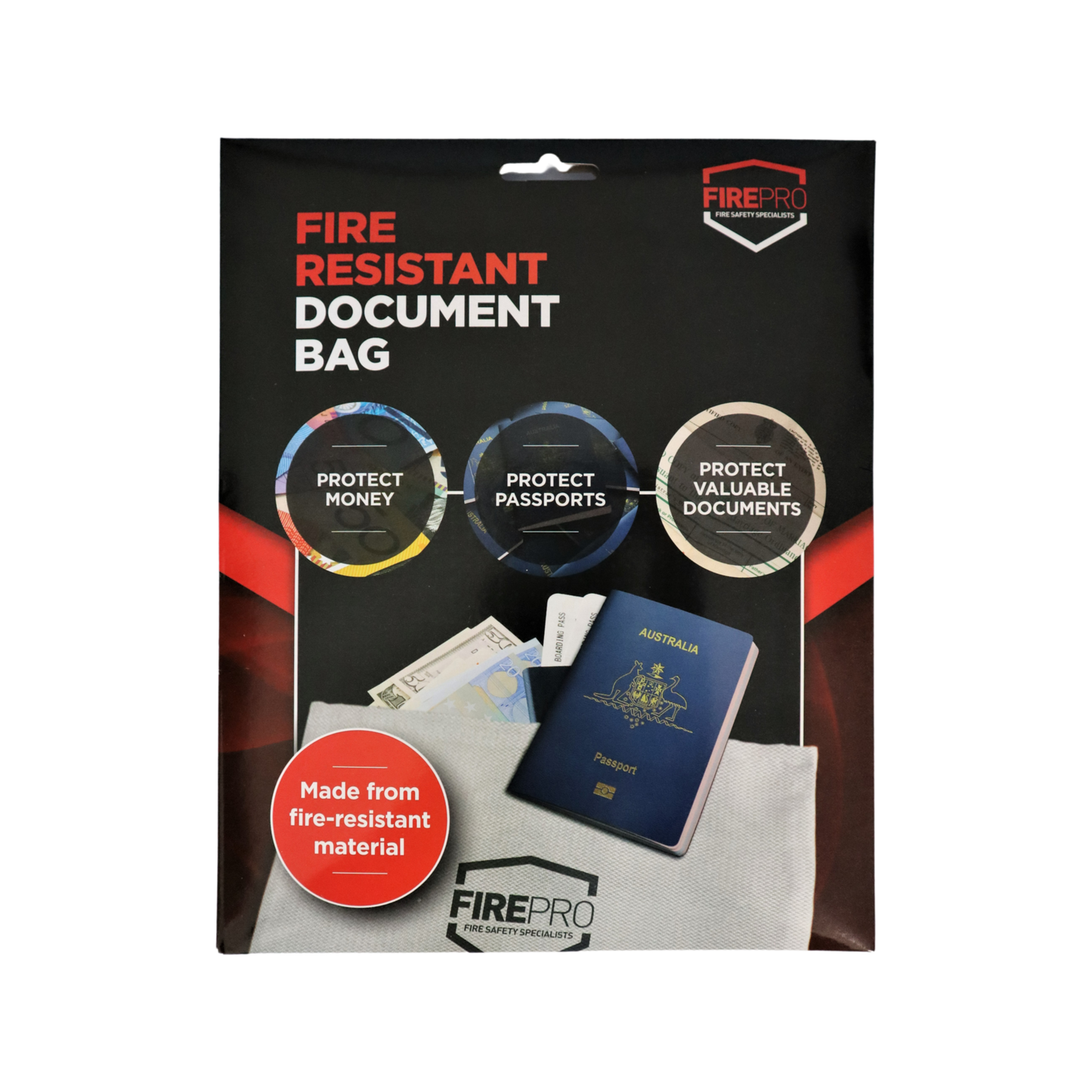 Firepro Fire Resistant Document Bag - 265 x 385mm