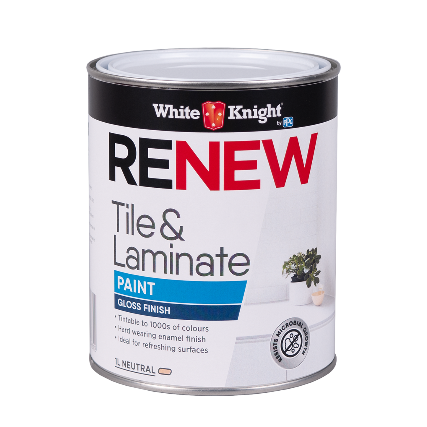 White Knight Renew Tile and Laminate Paint - 1L - Neutral Gloss
