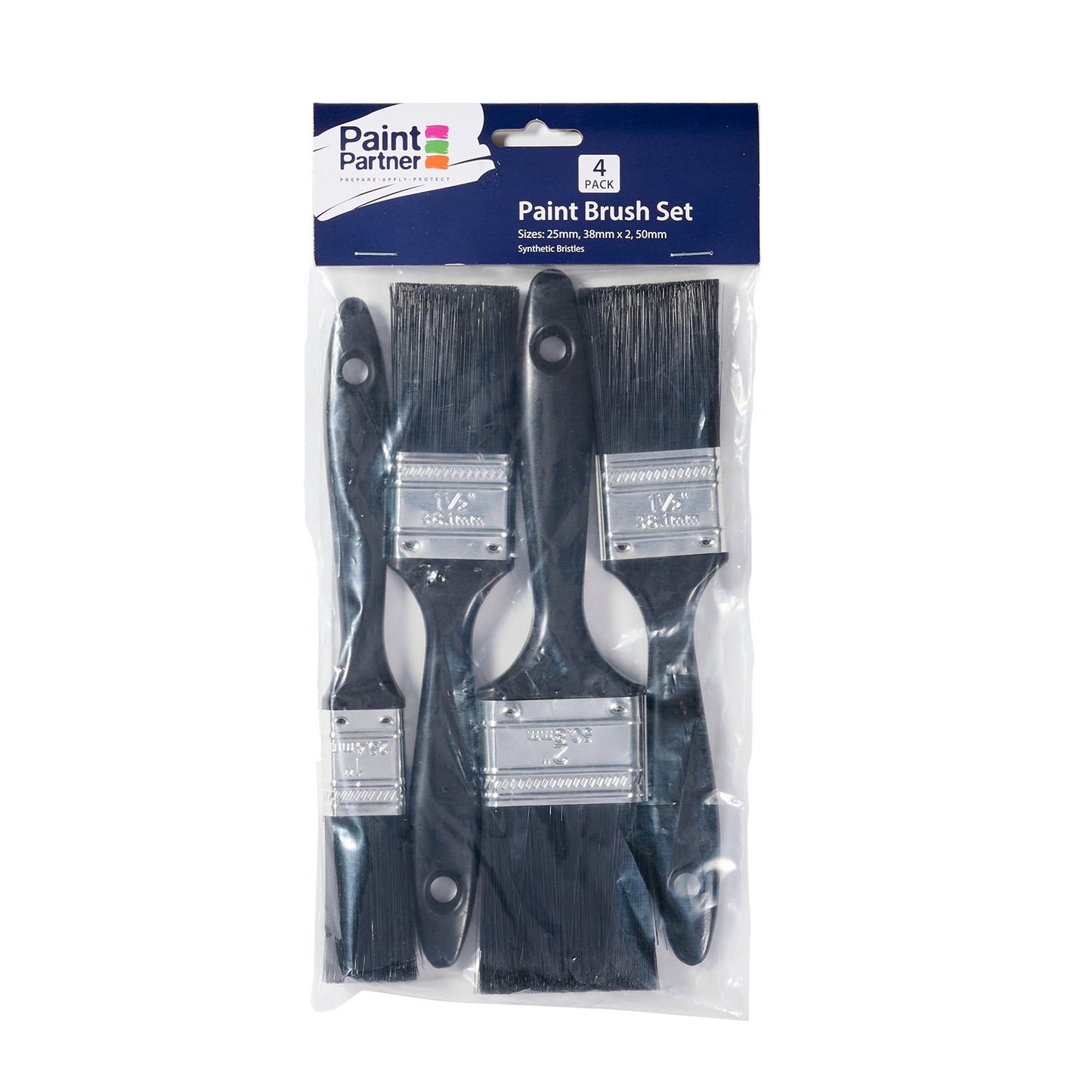 Paint Partner Paint Brush Set - 25, 38, 50mm - 4 Piece