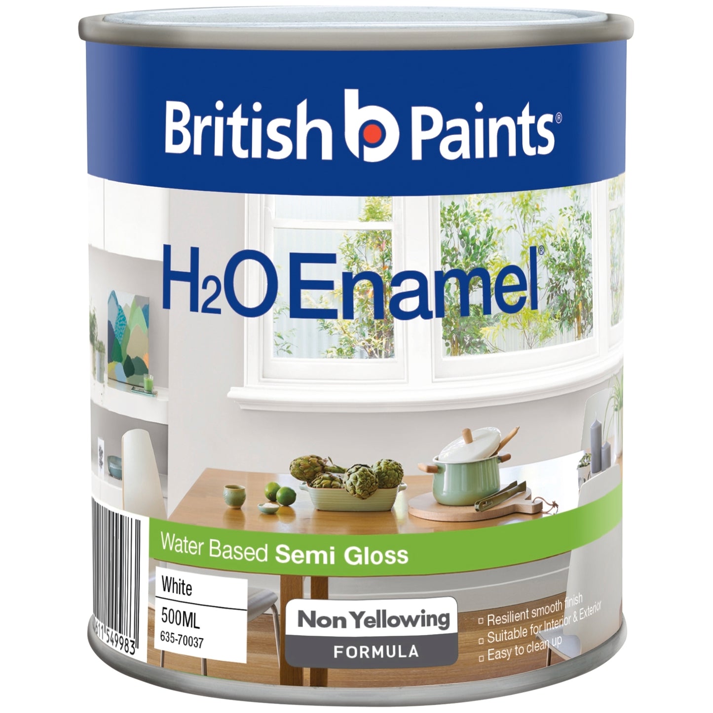 British Paints H2O Enamel Paint - 500ml