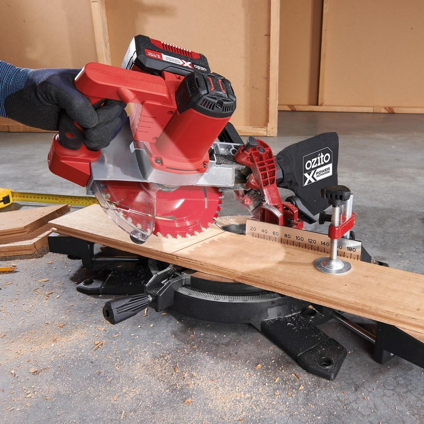 Ozito PXC Compound Mitre Saw - 210mm - 18V