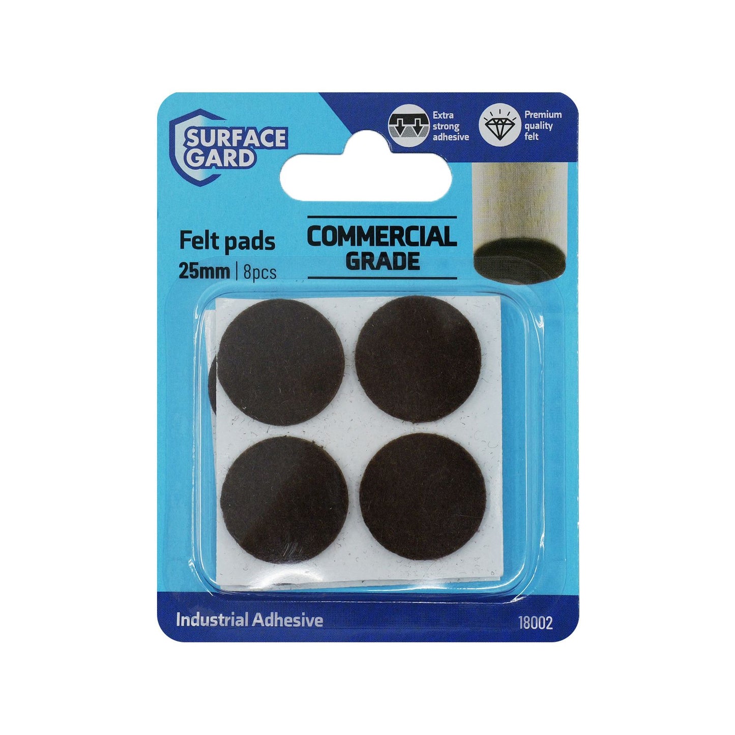 Surface Gard Felt Floor Protection - 25mm - 8 Pack - Brown