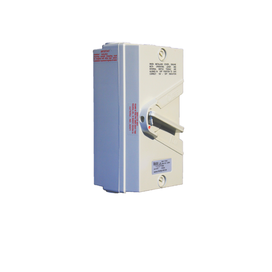 Itemp 20A 250V Weatherproof Single Pole Isolator - Beige - IP66 - 75mm x 150mm x 70mm