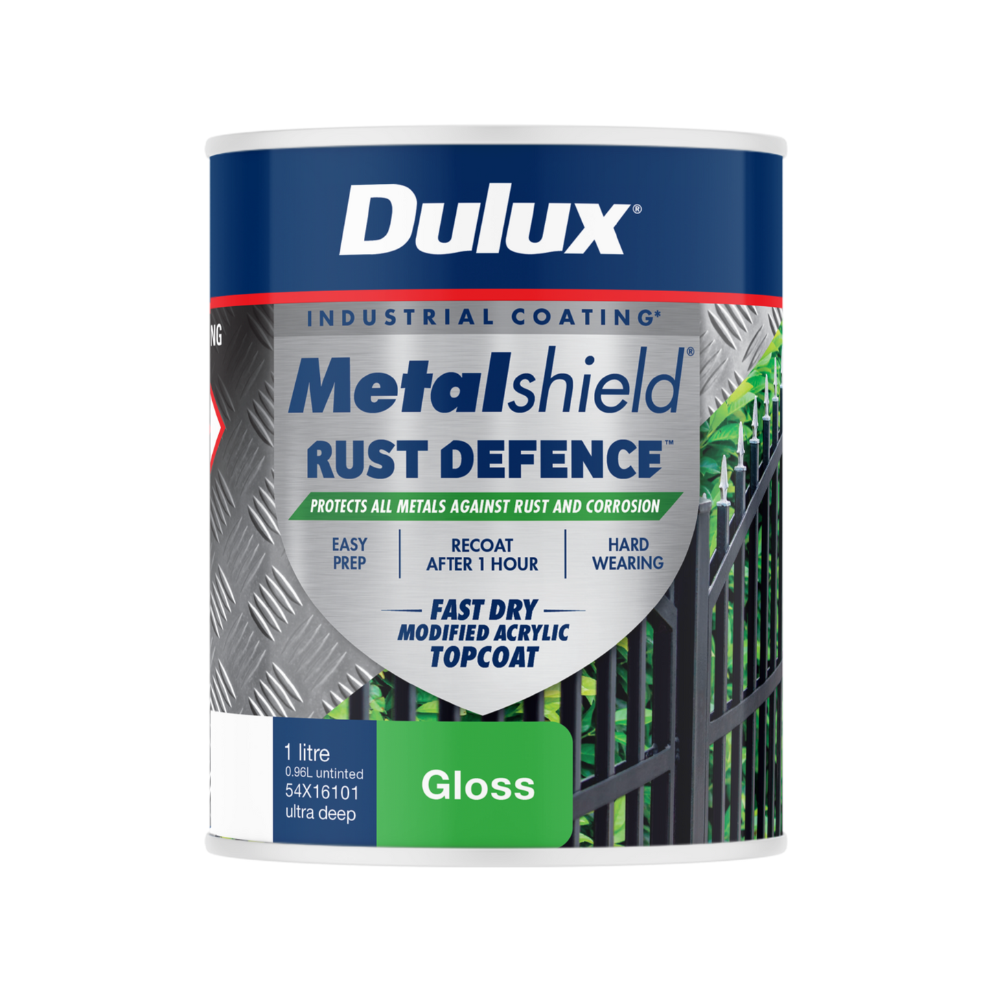 Dulux Metalshield Rust Defence - 1L - Ultra Deep Base Gloss