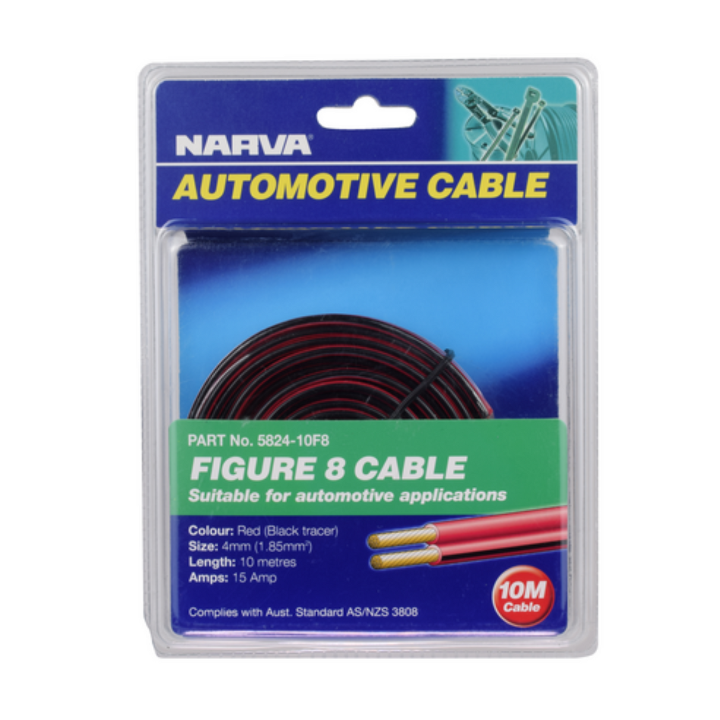 Narva Figure 8 Cable - 4mm - 15A - 10m