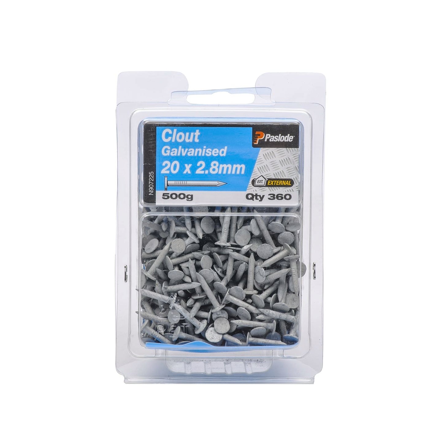 Paslode Galvanised Clouts - 20 x 2.8mm - 500g