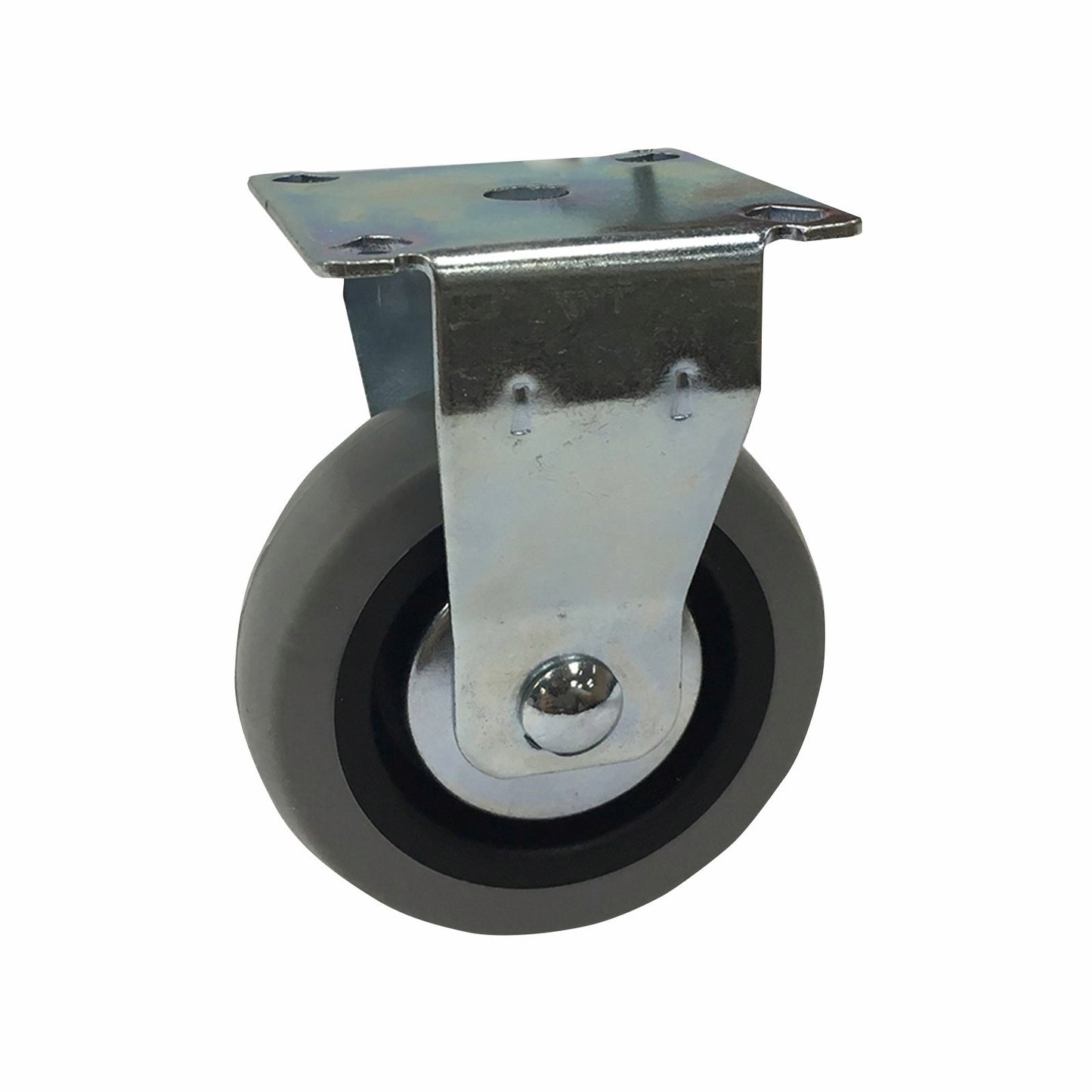 Move It Grey Rubber Fixed Plate Castor - 75mm