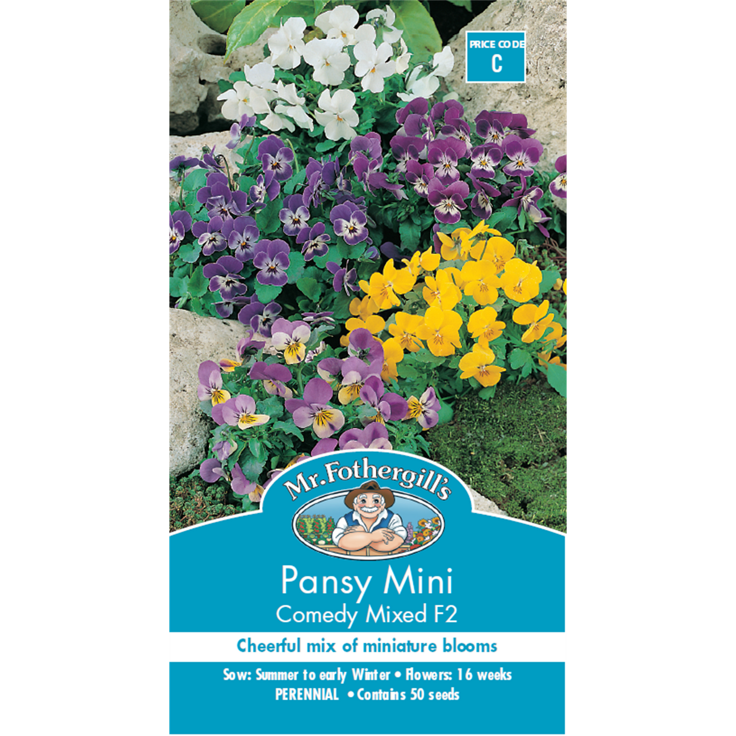 Mr Fothergill Mini Pansy Flower Seeds