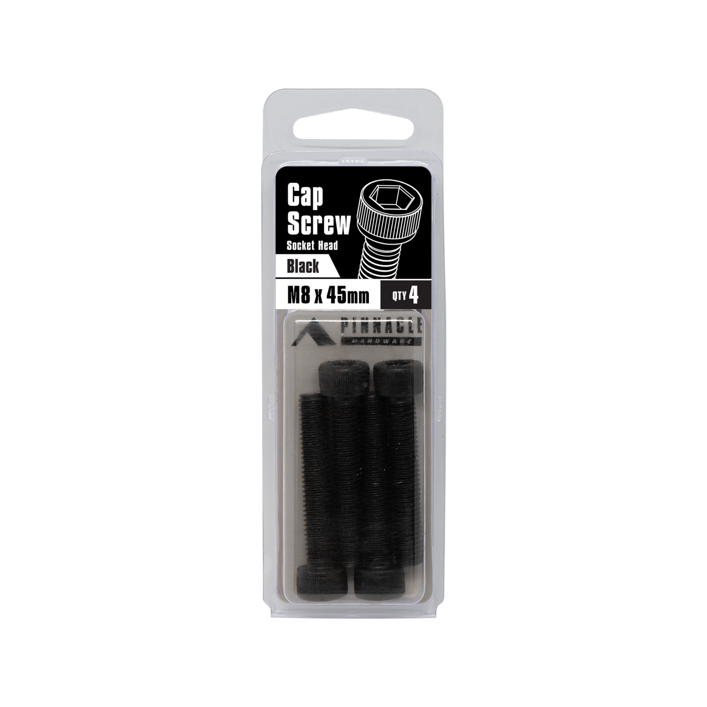 Pinnacle Black Oxide Socket Head Cap Screw - M8 x 45mm - 4 Pack