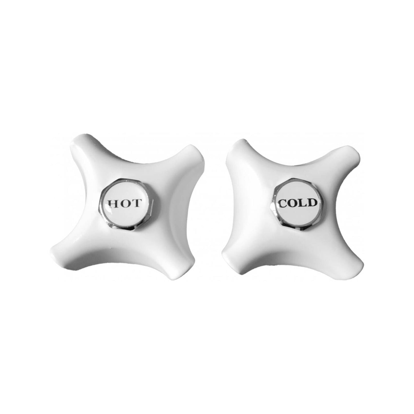 Shaw Mason White Four Point Tap Handles - 67mm - Pair