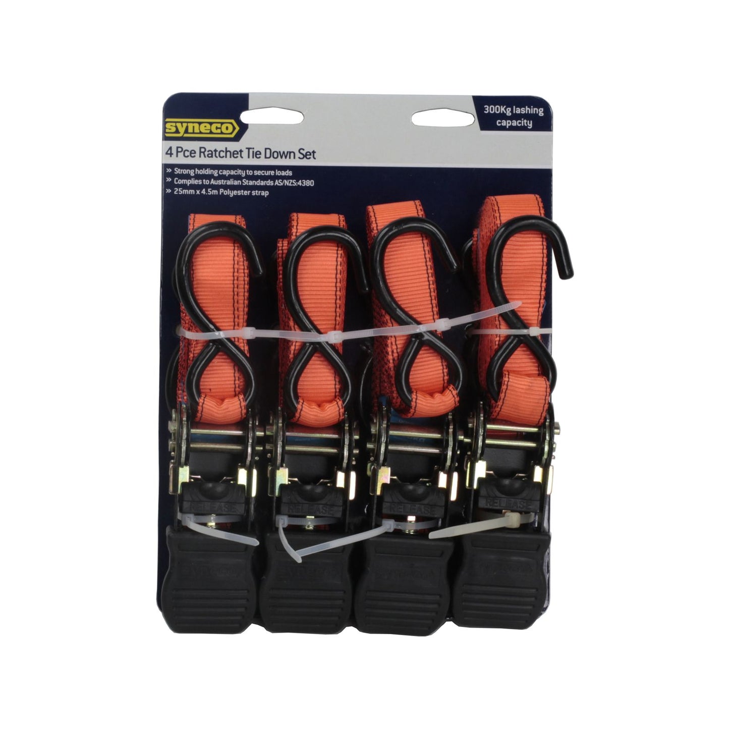 Syneco Tie Down Ratchet Set - 25mm x 4.5m
