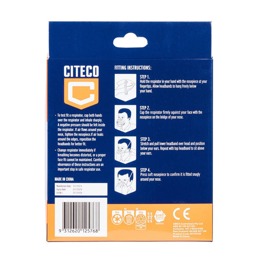 Citeco P2 Valved Respirator - 140 x 180mm - 10 Pack