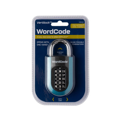 Wordcode Vertilock 5 Dial Stacker Combination Padlock - 43 x 92mm