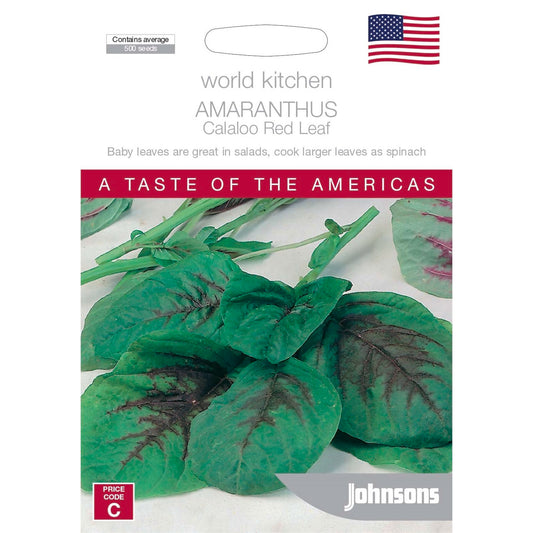 Johnsons World Kitchen Amaranthus Callaloo Seeds - 95mm