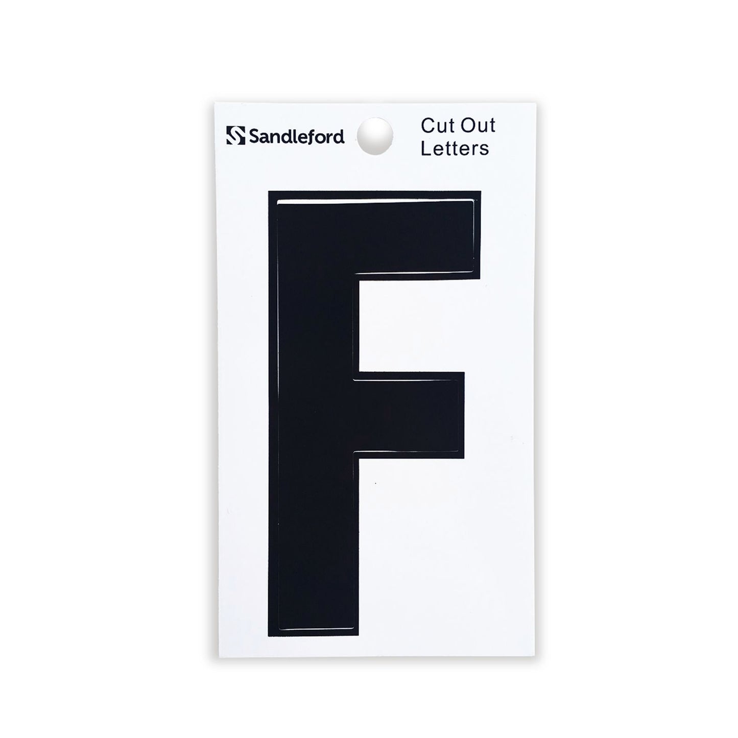 Sandleford Black Cut Out Self Adhesive House Letter F - 85mm